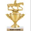 10" Equestrian Horse Trophies - Gold - Equestrian Horse Trophy Award - Custom Engraving On White Marble Base - 10 Pack Prime view 1