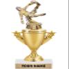 Crown Awards Soccer Kick Trophies - Gold - Soccer Kick Trophy Award - Custom Engraving On White Marble Base - 10 Pack view 1
