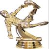 Crown Awards Soccer Kick Trophies - Gold - Soccer Kick Trophy Award - Custom Engraving On White Marble Base - 10 Pack view 2