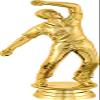 Cricket Bowler Trophies - Gold - Cricket Bowler Trophy Award - Custom Engraving On White Marble Base - 5 Pack view 2