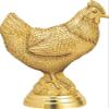 10" Chicken Trophies - Gold - Chicken Trophy Award - Custom Engraving On White Marble Base - 10 Pack view 2