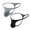 A64 Low Waist Thong Men's Ice Silk Underwear Sexy G-Strings Multicolor (Black / Grey, l) view 1