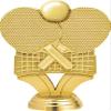 Table Tennis Trophies - Gold - Ping Pong Trophy Award - Custom Engraving On White Marble Base - 5 Pack view 2