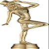 Jazz Tap Trophies - Gold - Dance Trophy Award - Custom Engraving On White Marble Base - 5 Pack view 2