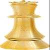 10" Chess Queen Trophies - Gold - Chess Trophy Award - Custom Engraving On White Marble Base - 5 Pack view 2