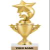 Crown Awards Star Rocket Trophies - Star Rocket Trophy Award - Custom Engraving On White Marble Base - 5 Pack view 1