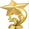 Crown Awards Star Rocket Trophies - Star Rocket Trophy Award - Custom Engraving On White Marble Base - 5 Pack view 2