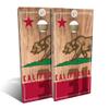 Skip's Garage California Flag 2.0 All-Weather Cornhole Board Set - Regulation 2x4 (24" x 48") - Includes (2) Boards, (8) Bags & (2) Board Hole Lights view 1