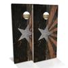 Skip's Garage Arizona Flag Rustic All-Weather Cornhole Board Set - Regulation 2x4 (24" x 48") - Includes (2) Boards, (8) Bags, (2) Board Hole Lights & 2 Board Edge Lights view 1