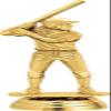 Softball Batter Trophies - Gold - Softball Batter Trophy Award - Custom Engraving On White Marble Base - 5 Pack view 2