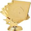 Poker Trophies - Gold - Poker Trophy Award - Custom Engraving On White Marble Base - 5 Pack view 2