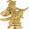 Halloween Witch Trophies - Gold - Halloween Trophy Award - Custom Engraving On White Marble Base - 5 Pack view 2