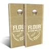 Skip's Garage Country Living Flour Sack All-Weather Cornhole Board Set - Regulation 2x4 (24" x 48") - Includes (2) Boards, (8) Bags & (2) Board Hole Lights view 1