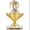 Swim Startline Male Trophies - Gold - Swimming Trophy Award - Custom Engraving On White Marble Base - 5 Pack view 1