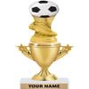 Crown Awards Soccer Colorific Trophies - Gold - Soccer Trophy Award - Custom Engraving On White Marble Base - 5 Pack view 1