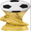 Crown Awards Soccer Colorific Trophies - Gold - Soccer Trophy Award - Custom Engraving On White Marble Base - 5 Pack view 2