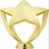 Crown Awards Gold Star Trophies - Gold Star Trophy Award - Custom Engraving On White Marble Base - 5 Pack view 2