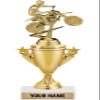 10" Dirt Bike Trophies - Gold - Dirt Bike Trophy Award - Custom Engraving On White Marble Base - 10 Pack Prime view 1