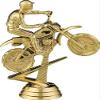 10" Dirt Bike Trophies - Gold - Dirt Bike Trophy Award - Custom Engraving On White Marble Base - 10 Pack Prime view 2