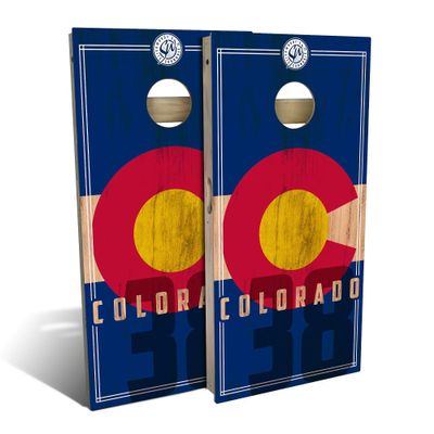 Skip's Garage Colorado Flag 2.0 All-Weather Cornhole Board Set - Regulation 2x4 (24" x 48") - Includes (2) Boards and (8) Bags