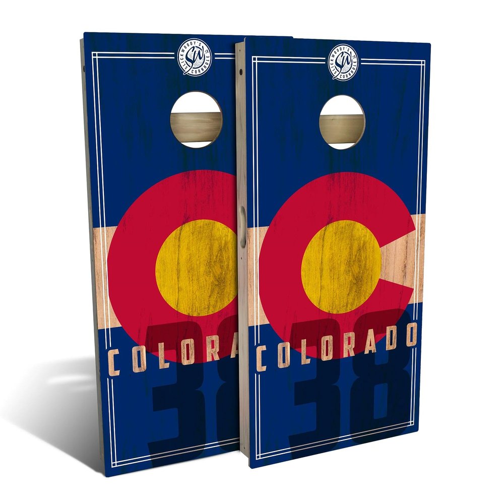 Skip's Garage Colorado Flag 2.0 All-Weather Cornhole Board Set - Regulation 2x4 (24" x 48") - Includes (2) Boards and (8) Bags
