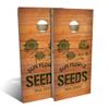Skip's Garage Country Living Sunflower Crate All-Weather Cornhole Board Set - Regulation 2x4 (24" x 48") - Includes (2) Boards, (8) Bags, Case & Lights view 1