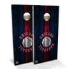 Skip's Garage Chicago Themed Baseball All-Weather Cornhole Set - Regulation 2x4 Boards (24" x 48") - Includes (2) Boards, (8) Bags, Case & Lights view 1