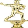 Baseball Pitcher Trophies - Gold - Baseball Pitcher Trophy Award - Custom Engraving On White Marble Base - 5 Pack view 2
