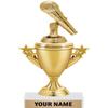 10" Microphone Trophies - Gold - Microphone Trophy Award - Custom Engraving On White Marble Base - 10 Pack Prime view 1