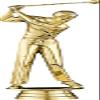 Golf Male Trophies - Gold - Golf Male Trophy Award - Custom Engraving On White Marble Base - 5 Pack view 2