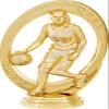 Basketball Champ Female Trophies - Gold - Basketball Trophy Award - Custom Engraving On White Marble Base - 5 Pack view 2