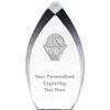 8.25" Tear Drop Basketball - Ball in Net Acrylic Award - Presentation Trophy for Basketball Players, Teams, and Coaches, Includes Free Personalization Prime view 1