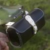 London Craftwork Genuine Leather Tool Bag Bike Saddle Bag Handcrafted Bike Bag Black White bro-bl-White view 1