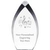 8.25" Tear Drop Music Acrylic Award - Presentation Trophy for Musicians, Includes Free Personalization Prime view 1