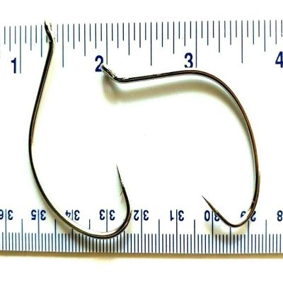 1000 Gerry's Tackle 2X Strong Nickel Wide Gap Hollow Point Kahle Hooks Size 6/0