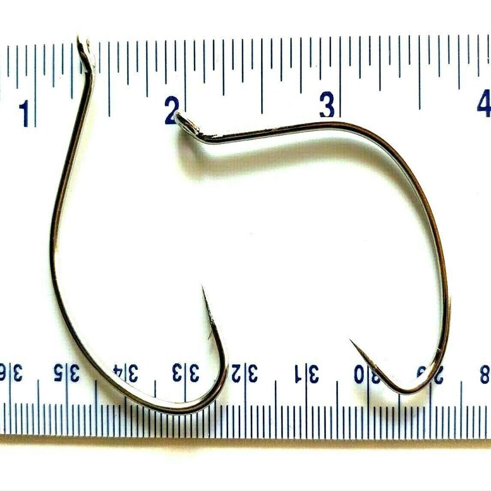 1000 Gerry's Tackle 2X Strong Nickel Wide Gap Hollow Point Kahle Hooks Size 6/0