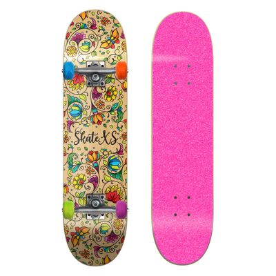 SkateXS Beginner Flowers Street Skateboard