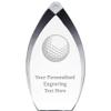 Crown Awards 8.25" Tear Drop Golf Ball Acrylic Award - Presentation Trophy for Golf Players, Includes Free Personalization Prime view 1