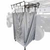 Overland Vehicle Systems HD Nomadic Car Side Shower Room With Black 1000G PVC Travel Cover, Universal L - Brackets, Dark Grey Body with Silver Inner Lining view 1