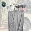 Overland Vehicle Systems HD Nomadic Car Side Shower Room With Black 1000G PVC Travel Cover, Universal L - Brackets, Dark Grey Body with Silver Inner Lining view 3