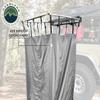 Overland Vehicle Systems HD Nomadic Car Side Shower Room With Black 1000G PVC Travel Cover, Universal L - Brackets, Dark Grey Body with Silver Inner Lining view 4