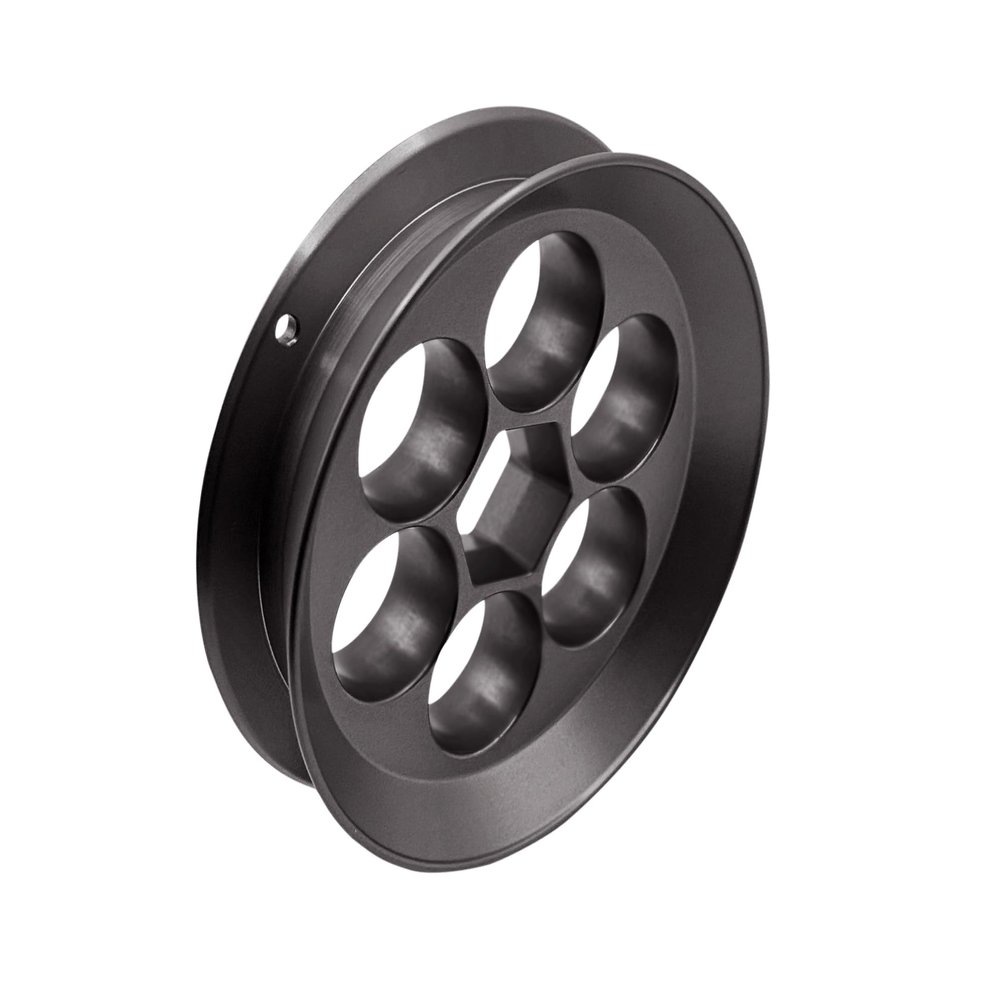 Yoyito Aluminum Fishing Hand Line Reel Pocket/Travel (Black Reel)