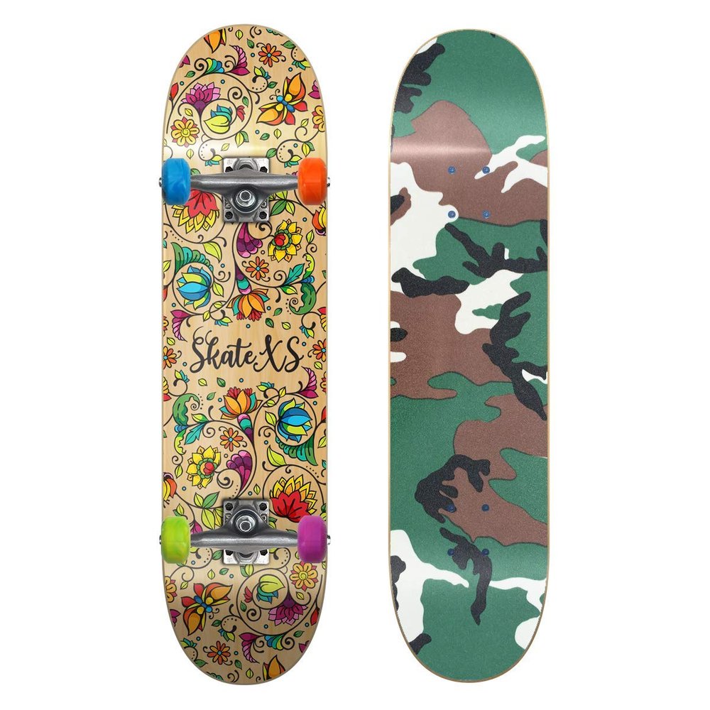 SkateXS Beginner Flowers Street Skateboard