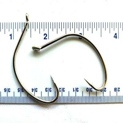 1000 Gerry's Tackle 2X Strong Nickel Wide Gap Hollow Point Kahle Hooks Size 7/0
