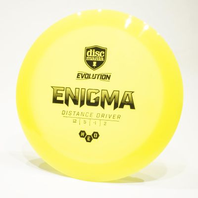 Discmania Evolution NEO Enigma Disc Golf Distance Driver, Pick Color/Weight [Stamp & Exact Color May Vary] Yellow 173-174 Grams