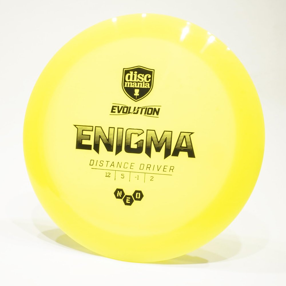 Discmania Evolution NEO Enigma Disc Golf Distance Driver, Pick Color/Weight [Stamp & Exact Color May Vary] Yellow 173-174 Grams