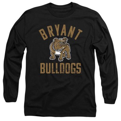 Bryant University Official Bulldogs Logo Unisex Adult Long-Sleeve T Shirt,Black, 3X-Large