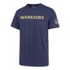 47 NBA Men's Team Color Alternate Wordmark Logo T-Shirt (Golden State Warriors Blue, Small) view 1