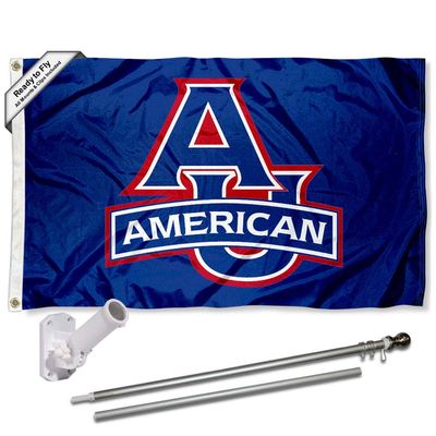 College Flags & Banners Co. American Eagles 3x5 Foot Flag and Pole Bracket Mount Bundle