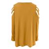 XUETON Women's V Neck Tee Shirt Printed Floral Long Sleeve Shirt Blouse T-Shirts Pullover Henley Shirts Yellow view 4